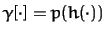 $\gamma[\cdot] =
p(h(\cdot))$