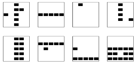 \begin{figure}
\centerline{\epsfig{file=figures/bars.8examples.ps,height=1.8in,width=3.9in}}
\end{figure}