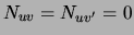 $N_{uv} =N_{uv'}=0$