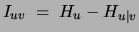 $I_{uv}\;=\;H_u-H_{u\vert v}$