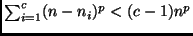 $ \sum_{i=1}^c (n-n_i)^p < (c-1) n^p$