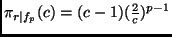 $ \pi_{r\vert f_p}(c) = (c-1)(\frac{2}{c})^{p-1}$