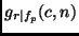 $\displaystyle g_{r\vert f_p}(c,n)$