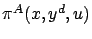 $ \pi^A(x,y^d,u)$