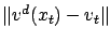 $ \Vert v^d(x_t) - v_t\Vert$
