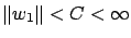 $ \left\Vert w_1\right\Vert < C < \infty$