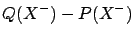 $ Q(X^-)-P(X^-)$