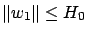$ \left\Vert w_1\right\Vert \le
H_0$