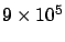 $ 9 \times 10^5$